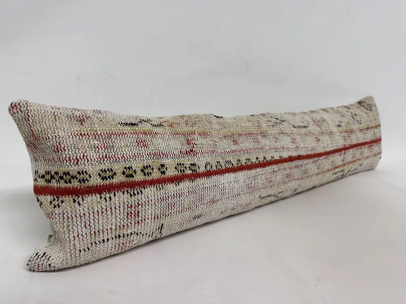12x48 Beige Cushion Cover, Pillow Cover, Ethnic Throw Pillow, Home Decor Pillow, Kilim Cushion Sham, Tapestry Cushion Case, Interior Designer Pillow - 2