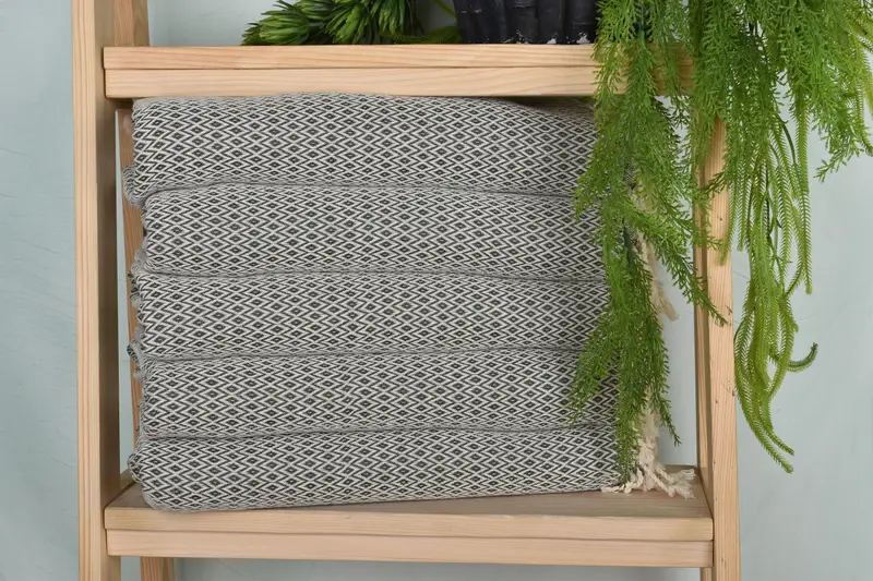 Wedding Favors Diamond Dish Towel Khaki Green Cotton Hand Towel, 20x40 Inches