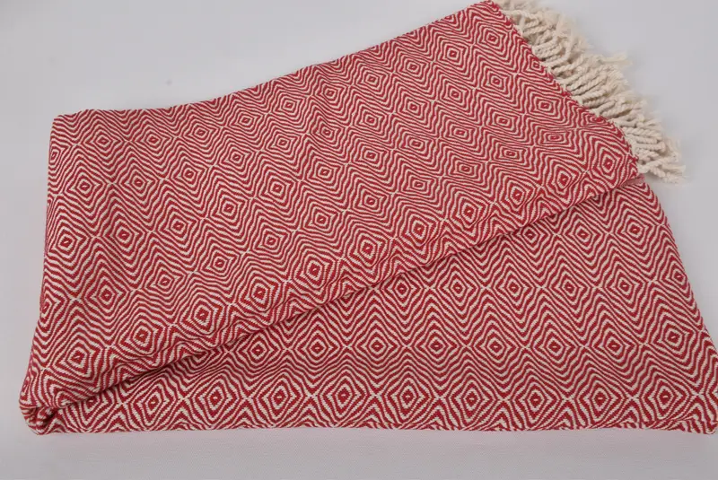 Travel towel, Family Gift Basket, Turkish hand towel, Travel Towel, 70x40 Cotton Zigzag Diamond Towel, Personalized Beach Towel, Valentines Day Gift - 4