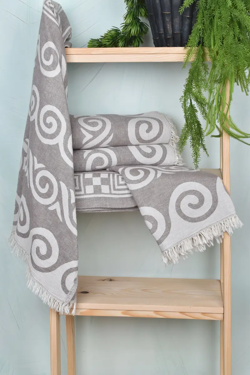 Custom Gifts, Quick-Dry Beach Towel, Spa Towel, Housewarming Gift, 70x36 Cotton Patterned Towel, Large Turkish Towel, Turkish bath towel - 7