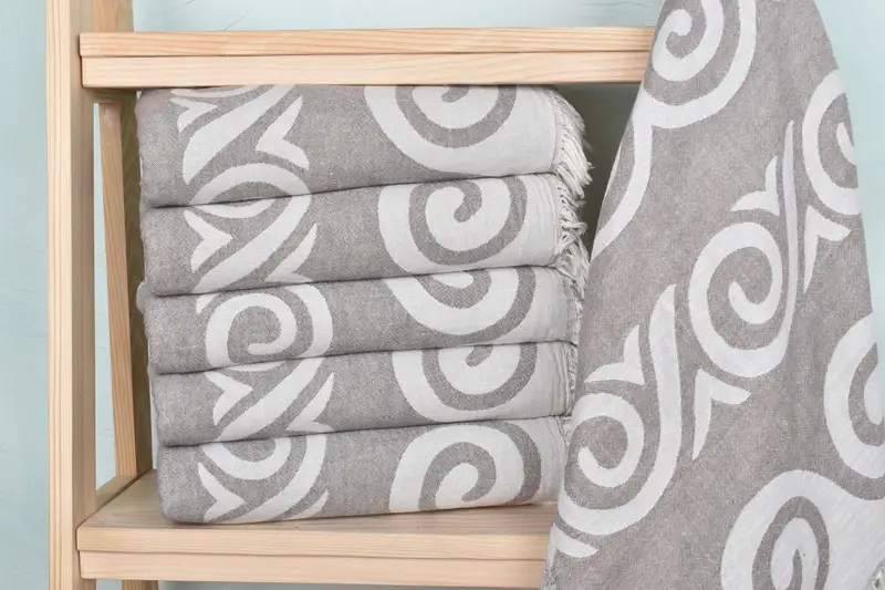Custom Gifts, Quick-Dry Beach Towel, Spa Towel, Housewarming Gift, 70x36 Cotton Patterned Towel, Large Turkish Towel, Turkish bath towel - 2