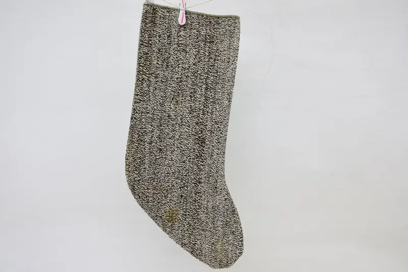 Brown & Beige Christmas Ornaments Stocking, Festive Holiday Decor