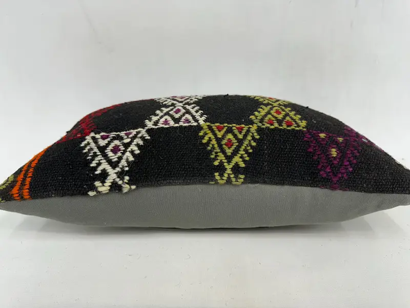 Kanepe için yastık, 12x20 kahverengi yastık kılıfı, yastık kılıfı, Ikat yastık, etnik Kilim halı yastığı, ev dekor yastığı, nötr yastık kutusu - 5