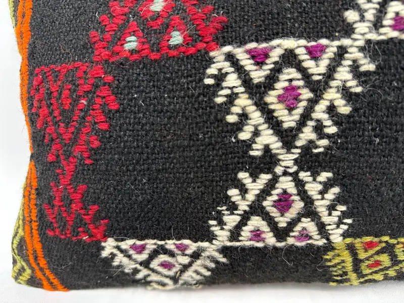Kanepe için yastık, 12x20 kahverengi yastık kılıfı, yastık kılıfı, Ikat yastık, etnik Kilim halı yastığı, ev dekor yastığı, nötr yastık kutusu - 2