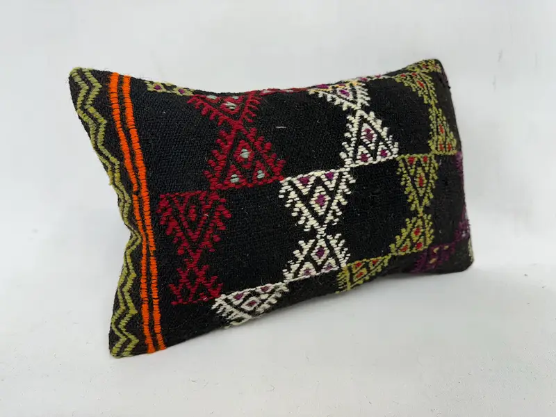 Kanepe için yastık, 12x20 kahverengi yastık kılıfı, yastık kılıfı, Ikat yastık, etnik Kilim halı yastığı, ev dekor yastığı, nötr yastık kutusu - 3