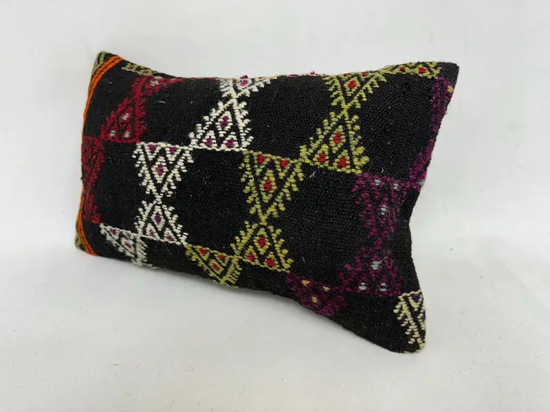Kanepe için yastık, 12x20 kahverengi yastık kılıfı, yastık kılıfı, Ikat yastık, etnik Kilim halı yastığı, ev dekor yastığı, nötr yastık kutusu - 4