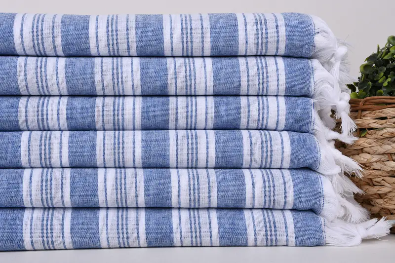 Bridesmaid Gifts, Turkish towel, Turkish Towel Bulk, Boyfriend Christmas Gift, Fouta towel, Scarf Towel, 70x40 Cotton Striped Towel, Summer Towel - 2