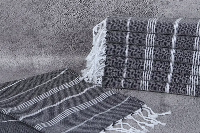 Monogrammed Hand Towel, Bachelor Party Gifts, 38x18 Cotton Striped Towel, Personalized Dish Towel, Wedding Gift Kitchen Towel, Wedding Favors - 2