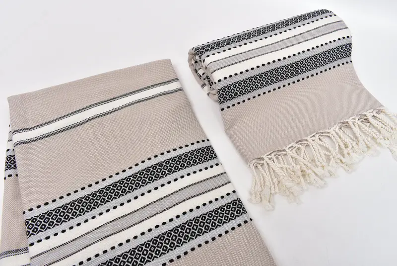 70x40 Cotton Striped Towel, Lightweight Turkish towel, Authentic Turkish hammam peshtemal, Bachelorette Gifts, Bride Gift, Wedding Gifts Towel - 7