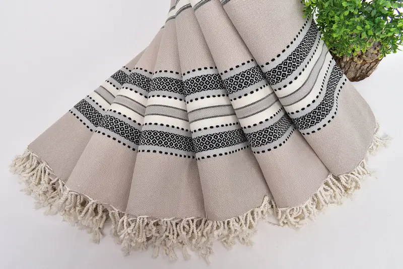 70x40 Cotton Striped Towel, Lightweight Turkish towel, Authentic Turkish hammam peshtemal, Bachelorette Gifts, Bride Gift, Wedding Gifts Towel - 4