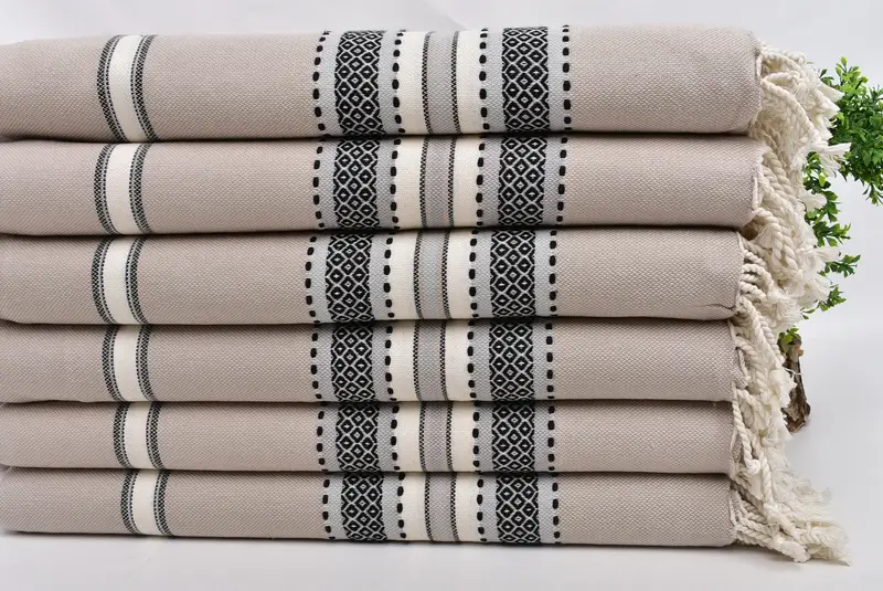 70x40 Cotton Striped Towel, Lightweight Turkish towel, Authentic Turkish hammam peshtemal, Bachelorette Gifts, Bride Gift, Wedding Gifts Towel - 3