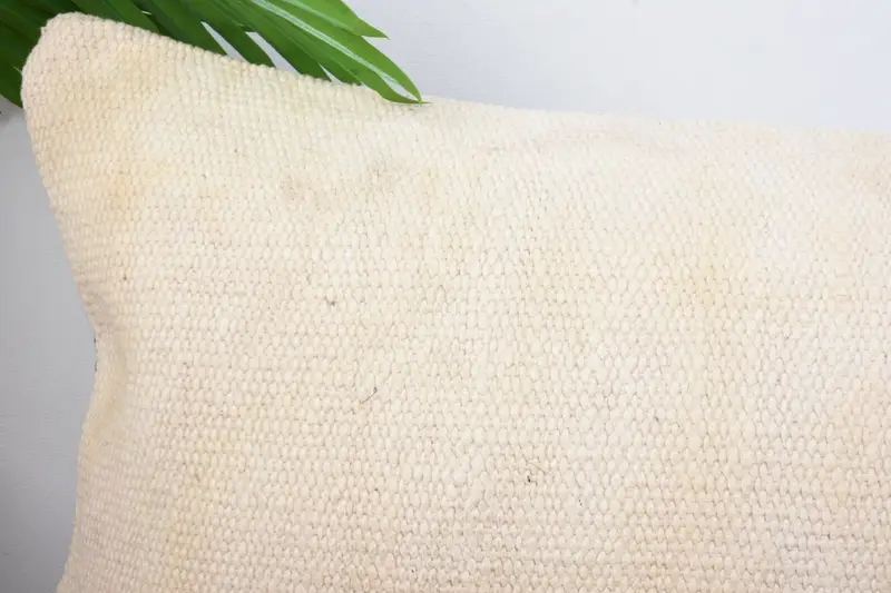 Decorative Cushion, Gift Pillow, Cotton Cushion Case, Boho Pillow Sham Cover, Pillow Sham, 12x20 Beige Pillow Sham, Throw Kilim Pillow - 2