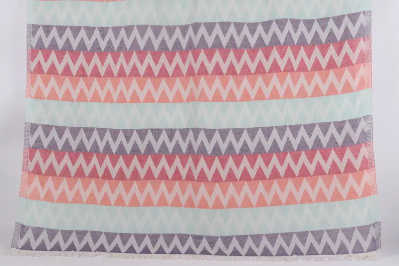 Wedding Gifts Towel, Monogram Beach Towel, Hammam Towel USA, 70x40 Cotton Zigzag Design Towel, Custom Wedding Gifts, Bridal Shower Gifts - 1