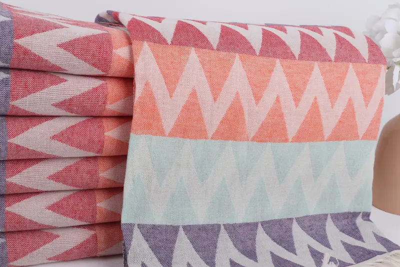 Wedding Gifts Towel, Monogram Beach Towel, Hammam Towel USA, 70x40 Cotton Zigzag Design Towel, Custom Wedding Gifts, Bridal Shower Gifts - 3