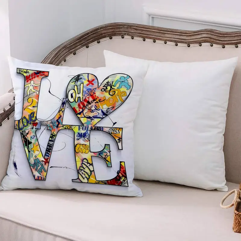Modern Love Print Pillow - Valentine's Day Gift Idea