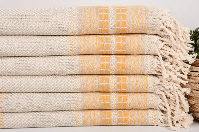 Luxury Beach Towel, Personalized Gift For Her, 68x40 Linen Striped Towel, Best Beach Towel, Kids Beach Towel, Organic towel, Turkish towel - 2