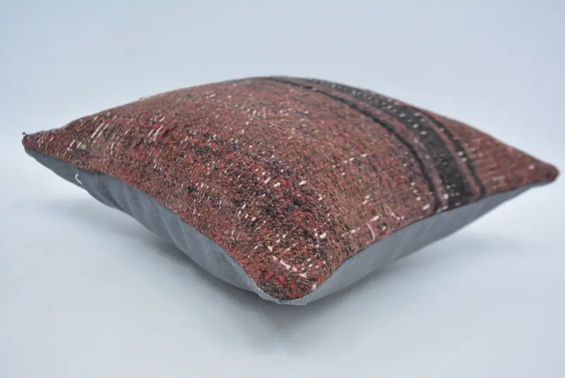 Outdoor Throw Cushion Cover, Authentic Cushion Case, Throw Kilim Pillow, Antique Pillows, Cushion Cover, 14x14 Red Pillow Sham, Pillow for Couch - 6