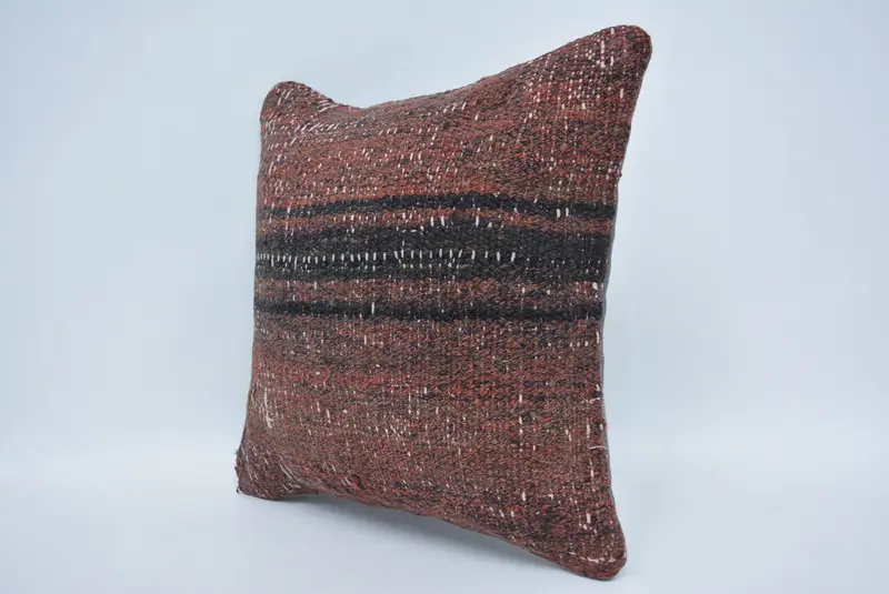 Outdoor Throw Cushion Cover, Authentic Cushion Case, Throw Kilim Pillow, Antique Pillows, Cushion Cover, 14x14 Red Pillow Sham, Pillow for Couch - 4