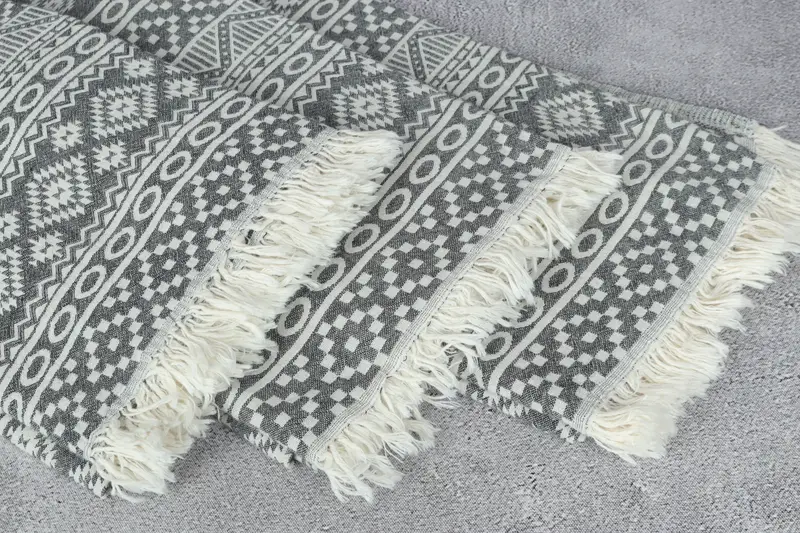 68x36 Cotton Geometric Towel, Organic Cotton Towel, Lightweight towel, Custom Towel, House Warming Gift, Beach Towel Bulk, Bachelorette Gifts - 5