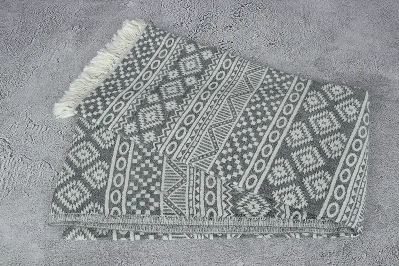 68x36 Cotton Geometric Towel, Organic Cotton Towel, Lightweight towel, Custom Towel, House Warming Gift, Beach Towel Bulk, Bachelorette Gifts - 6