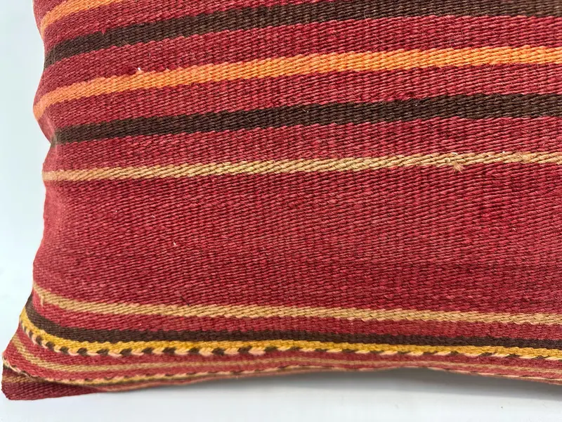 Ethnic Pillow Cover Pillow Sham, Throw Kilim Pillow, Turkish Pillow, 20x28 Red Pillow Cover, Ikat Pillow, Cushion, Gift Pillow, Nomadic Pillow - 2