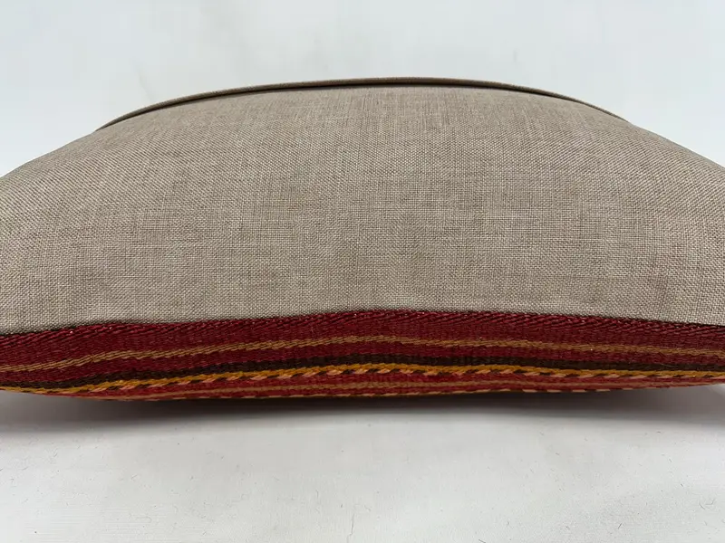 Ethnic Pillow Cover Pillow Sham, Throw Kilim Pillow, Turkish Pillow, 20x28 Red Pillow Cover, Ikat Pillow, Cushion, Gift Pillow, Nomadic Pillow - 7