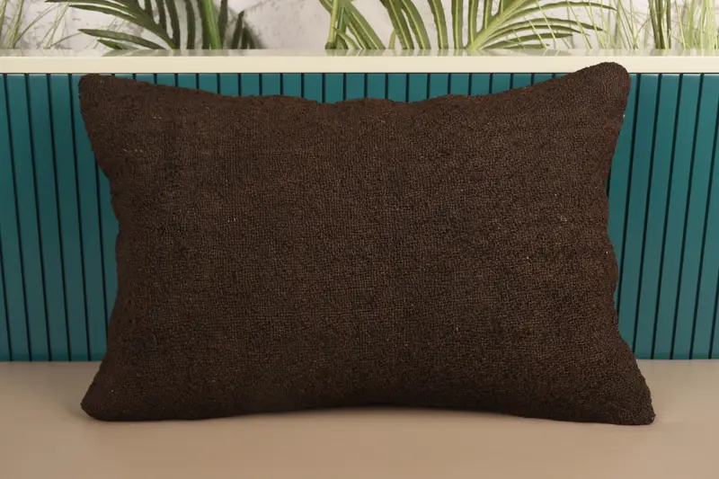 Brown 40x60 cm Throw Pillow, Striped Indoor Antique Cushion Cover - 1