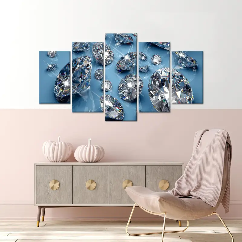 Diamond Lover Gift, Fashion Canvas Art, Dressing Room, Bedroom Art Decor, Vogue Canvas Art, Girl Room Art Decor, Wall Hanging Art, - 3