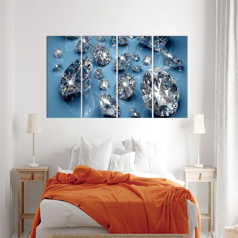 Diamond Lover Gift, Fashion Canvas Art, Dressing Room, Bedroom Art Decor, Vogue Canvas Art, Girl Room Art Decor, Wall Hanging Art, - 9