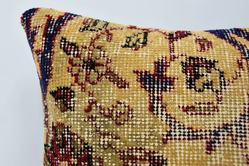 Boho Chic Pillow, Handmade Pillow, Cushion Case, 16x16 Red Pillow Case, Pastel Pillow, Antique Pillows, Interior Designer Pillow, Throw Kilim Pillow - 2