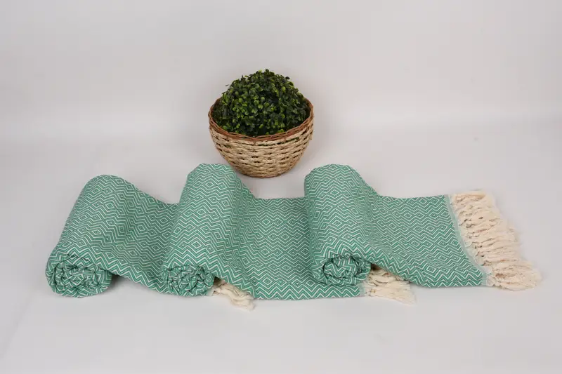 Wedding Gifts Towel, Valentines Day Gift Idea, Handmade Turkish hammam towel, Large Turkish Towel, Bridesmaid Gift Towel, 70x38 Cotton Diamond Towel - 8