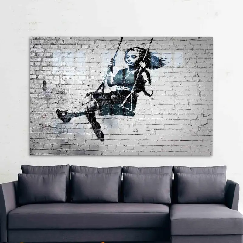 Zarif Baskılı Cam: Swing Girl ve Banksy Girl Tasarımı