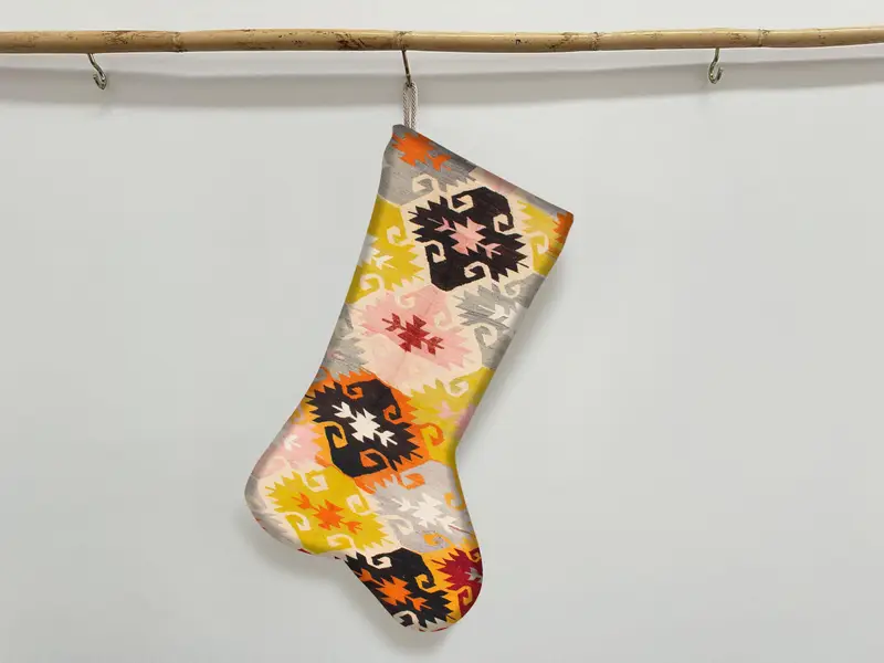 Medias estampadas con diseño oriental: acogedor regalo navideño, hecho a mano en turco