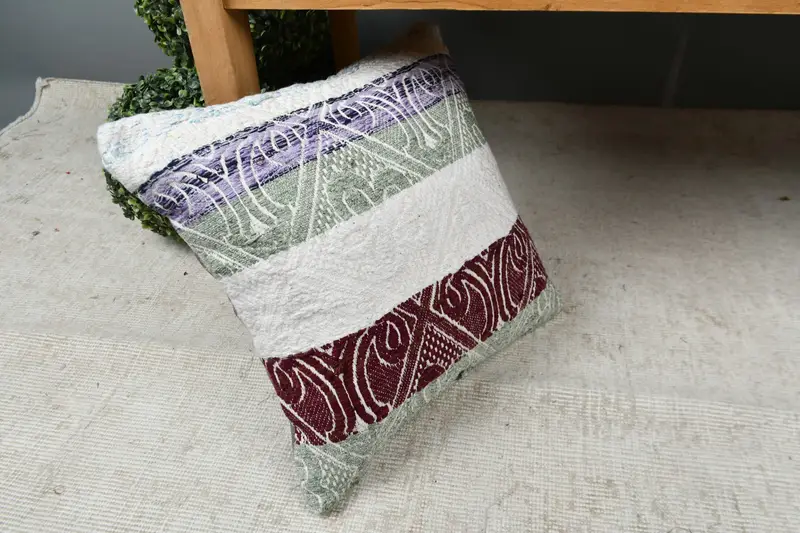 Pillow Sham, Kilim Cushion Sham, 16x16 Green Cushion, Vintage Kilim Throw Pillow, Wholesale Cushion Cover, Neutral Throw Cushion Cover, Gift Pillow - 7