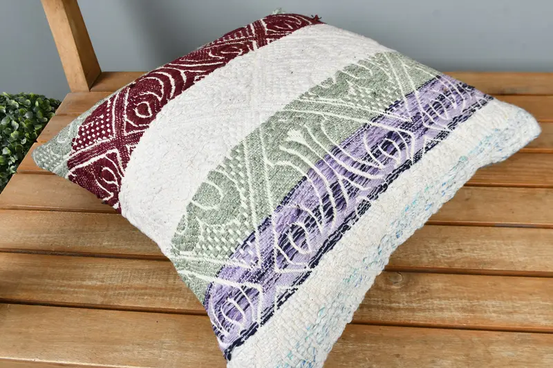 Pillow Sham, Kilim Cushion Sham, 16x16 Green Cushion, Vintage Kilim Throw Pillow, Wholesale Cushion Cover, Neutral Throw Cushion Cover, Gift Pillow - 2