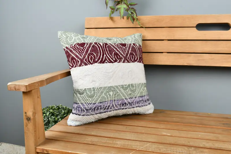 Pillow Sham, Kilim Cushion Sham, 16x16 Green Cushion, Vintage Kilim Throw Pillow, Wholesale Cushion Cover, Neutral Throw Cushion Cover, Gift Pillow - 1