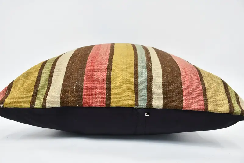 Bench Cushion, Vintage Pillow, 28x28 Yellow Cushion Case, Home Decor Pillow, Outdoor Throw Cushion, Cushion Cover, Kilim Cushion Sham - 5