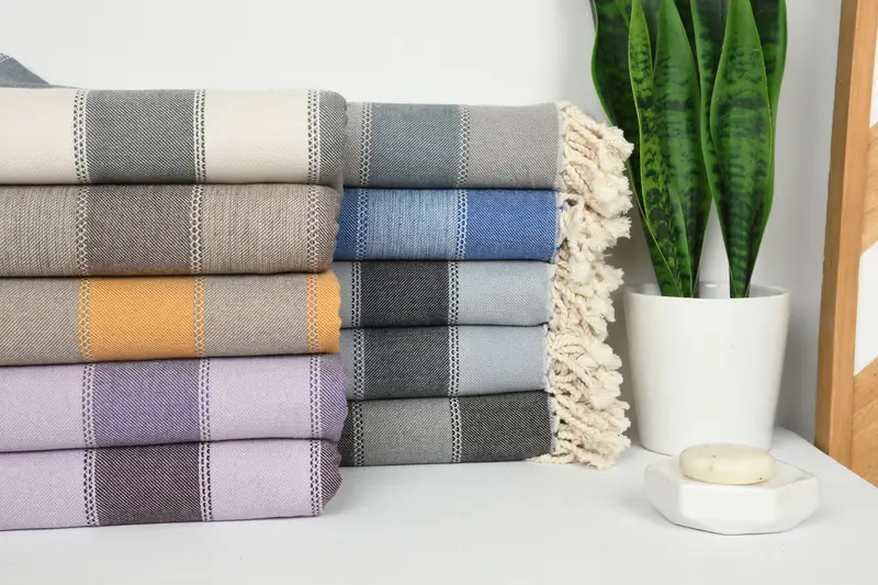 68x36 Cotton Striped Towel, Monogram Turkish Towel, Turkish towel, Handmade Gift, Scarf Towel, Spa Towel, Personalized Towel, Cute Beach Towel - 2