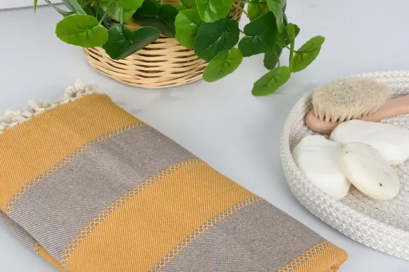 68x36 Cotton Striped Towel, Monogram Turkish Towel, Turkish towel, Handmade Gift, Scarf Towel, Spa Towel, Personalized Towel, Cute Beach Towel - 6
