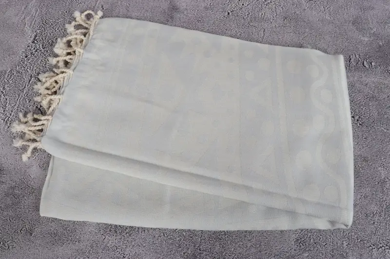 Sand-Resistant Peshtemal, Spa Gift Towel, Handmade Gift, 70x40 Cotton Round Pattern Towel, House Warming Gift, Summer Gift, Personalized Beach Towel - 7