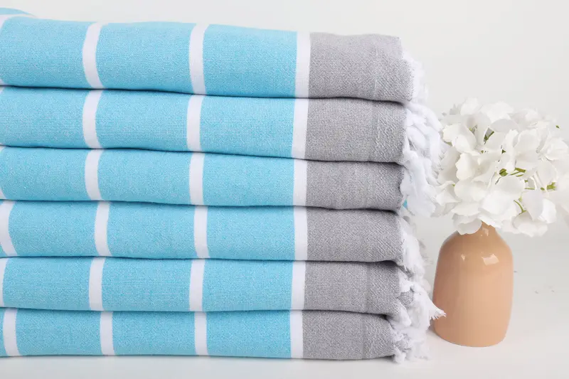 Travel Towel, Monogram Turkish Towel, Housewarming Gift, 68x40 Cotton Striped Terry Towel, Gift For Mom, Personalized Towel Gift, Beach Towel Bulk - 3