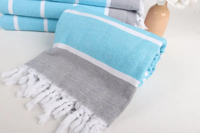 Travel Towel, Monogram Turkish Towel, Housewarming Gift, 68x40 Cotton Striped Terry Towel, Gift For Mom, Personalized Towel Gift, Beach Towel Bulk - 4