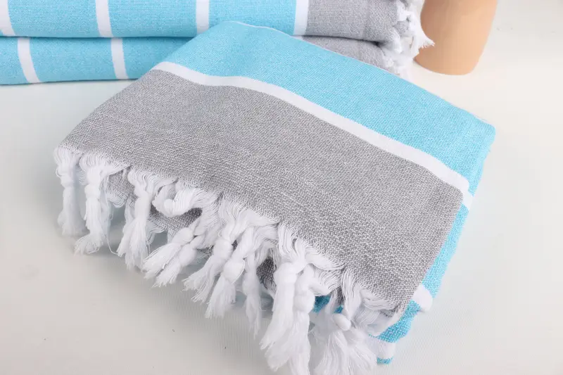 Travel Towel, Monogram Turkish Towel, Housewarming Gift, 68x40 Cotton Striped Terry Towel, Gift For Mom, Personalized Towel Gift, Beach Towel Bulk - 5