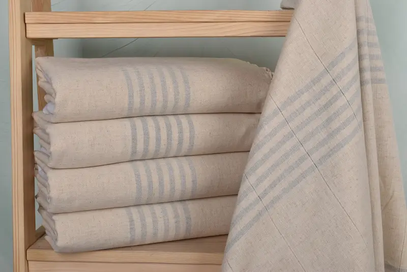68x36 Linen Striped Towel, Organic cotton Turkish peshtemal towel, Hammam towel, Large Turkish Towel, Wedding For Favor, Bridesmaid Gifts - 2