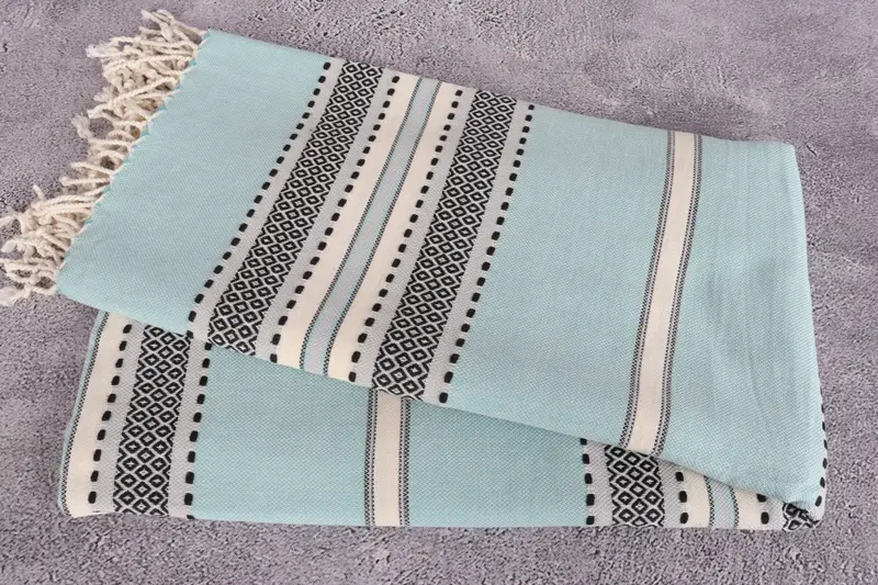 Handmade Gift, Bridal Shower Gift, Gift For The Home Decor, Turkish Towel USA, House Warming Gift, Pool Towels, 70x40 Cotton Striped Towel - 6