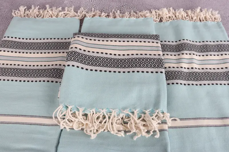 Handmade Gift, Bridal Shower Gift, Gift For The Home Decor, Turkish Towel USA, House Warming Gift, Pool Towels, 70x40 Cotton Striped Towel - 4