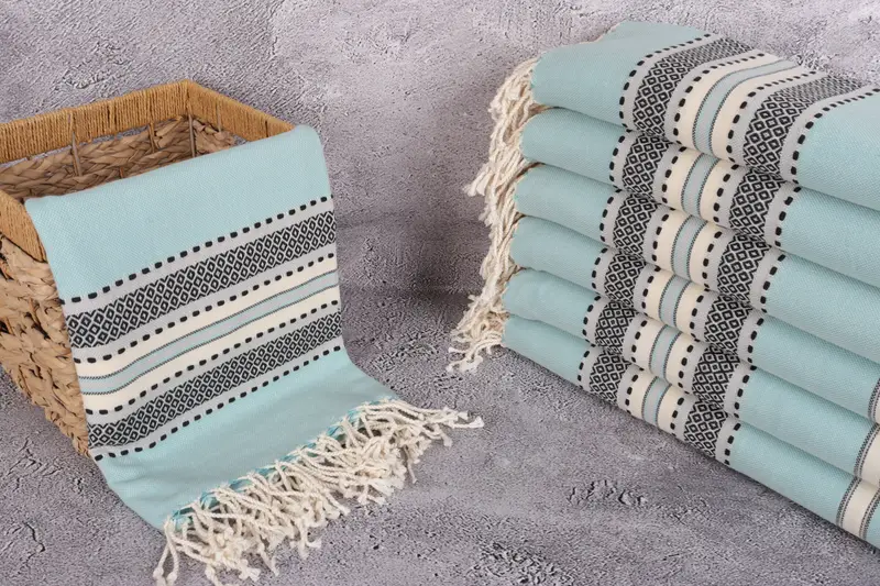 Handmade Gift, Bridal Shower Gift, Gift For The Home Decor, Turkish Towel USA, House Warming Gift, Pool Towels, 70x40 Cotton Striped Towel - 3