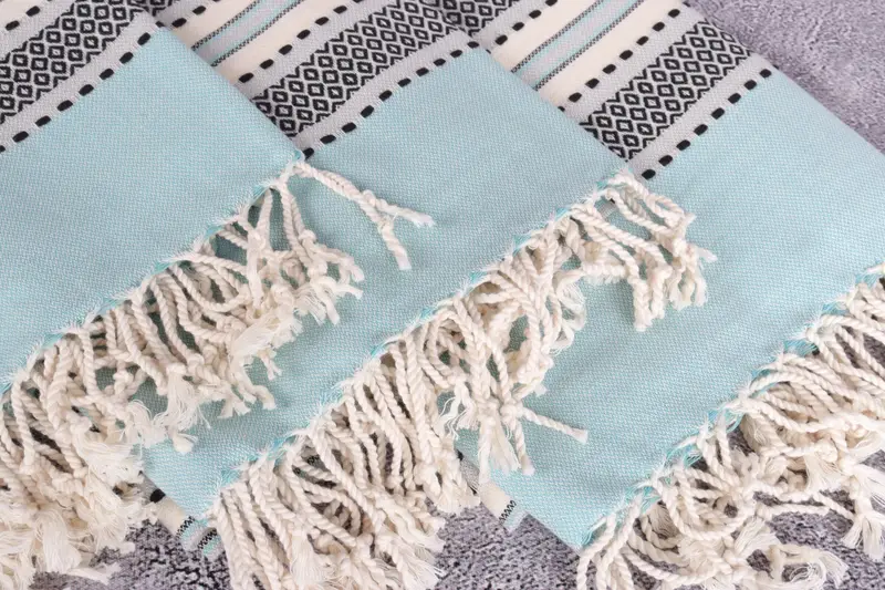 Handmade Gift, Bridal Shower Gift, Gift For The Home Decor, Turkish Towel USA, House Warming Gift, Pool Towels, 70x40 Cotton Striped Towel - 5