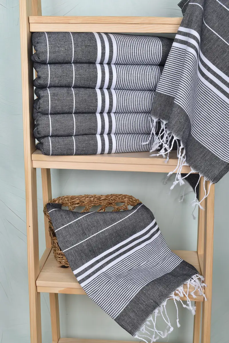Personalized Kitchen Towel, Turkish Tea Towel, Wedding Favors, Gift For Coworker, Wedding Hand Made Gift, Gift For Her, 40x24 Cotton Striped Towel - 3