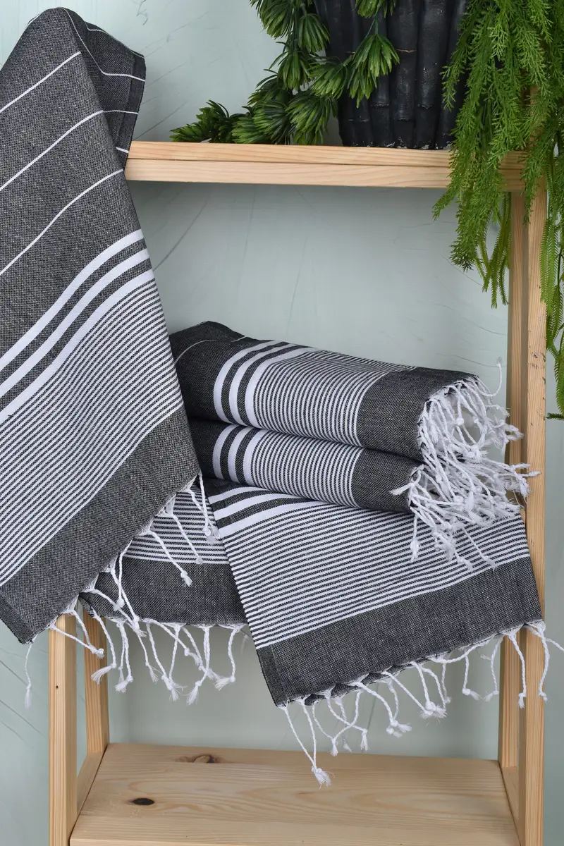 Personalized Kitchen Towel, Turkish Tea Towel, Wedding Favors, Gift For Coworker, Wedding Hand Made Gift, Gift For Her, 40x24 Cotton Striped Towel - 6